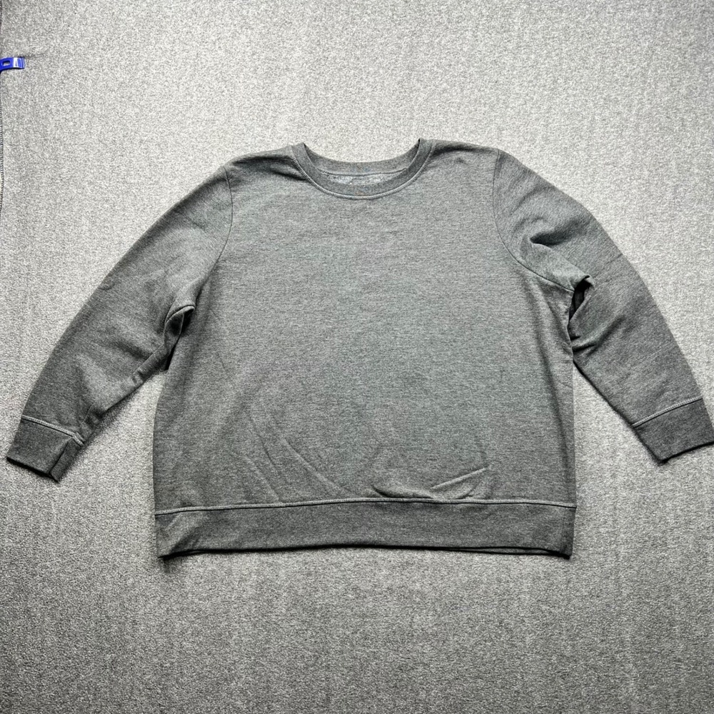 Just My Size Sweatshirt Womens 2X‎ Gray Fleece Crewneck Long Sleeve Pullover